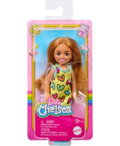 Mattel Barbie Club Chelsea Mini Girl Doll - Small Doll Wearing Removable Heart-print Dress  Shoes with Blond Ponytail (HNY57)