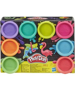 Hasbro Play-Doh Neon Non Toxic Set of 8 Colours Cans (E5063)