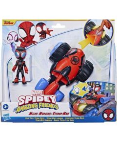 Hasbro Marvel Spidey and His Amazing Friends: Miles Morales: Spider-Man Glow Tech Techno-Racer (F4531)