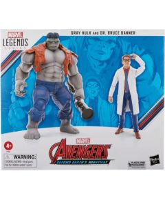 Hasbro Fans Marvel Avengers: Legends Series (60th Anniversary) - Beyond Earths Mightiest - Gray Hulk and Dr. Bruce Banner Action Figures (Excl.) (F7084)