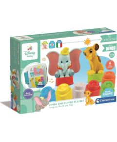 Clementoni AS Baby Clementoni Disney The Lion King: Soft Clemmy Touch  Play - Simba and Dumbo Playset Building Blocks (1033-17817)