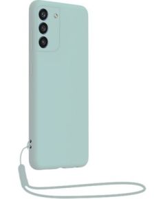 Samsung Galaxy S21 FE Soft Touch Case with Strap By BigBen Light Blue