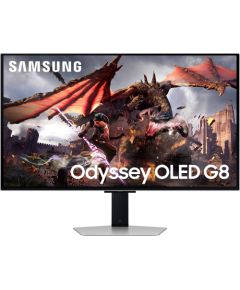 Monitor Samsung Samsung LS32DG802SUXDU | 32 " | OLED | 4K | 16:9 | 240 Hz | 0.03 ms | 3840 x 2160 pixels | 200 cd/m² | HDMI ports quantity 2 | Silver