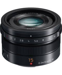 Panasonic Leica DG Summilux 15mm f/1.7 ASPH, melns