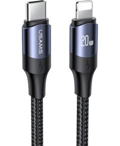 USAMS Kabel U71 USB-C na Lightning 2m 20W PD Fast Charge czarny|black SJ522USB01 (US-SJ522)