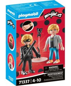 Playmobil Zestaw figurek Miraculum 71337 Adrien i Czarny Kot