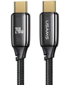 USAMS   USAMS Kabel pleciony U82 USB-C na USB-C 2m 240W PD 3.1 Fast Charging czarny/black SJ581USB01 (US-SJ581)