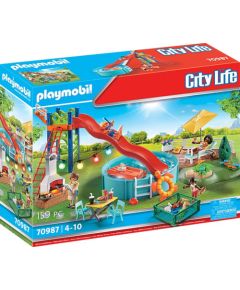 Playmobil Przyjęcie przy basenie ze zjeżdżalnią (70987)