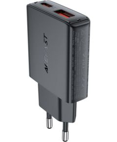 Acefast   Acefast A69 PD 30W GaN USB-A USB-C wall charger - black