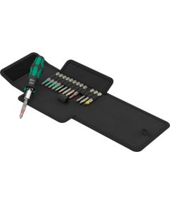 Wera Kraftform Kompakt 838 RA-R M Set 1, with ratchet function, bit set (black/green, 1/4, 15 pieces)