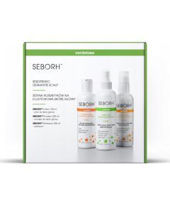 SEBORH_SET Zestaw na łojotokowe zapalenie skóry szampon 200ml + emulsja 200ml + płyn do skóry głowy 150ml