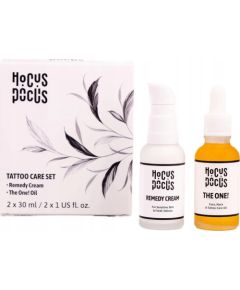 HOCUS POCUS_SET Tattoo Care Remedy Cream krem łagodzący 30ml + The One! olejek pielęgnujący do tatuażu 30ml