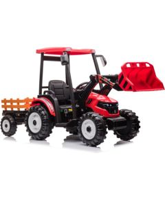 Lean Cars Battery-operated tractor with trailer Hercules Red 24V