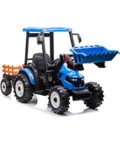 Lean Cars Battery-operated tractor with trailer Hercules Blue 24V