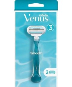 Gillette Gillette for Women Venus Rasierer Smooth, inkl. 2 Klingen langlebiges Klingendesign, 3 Klingen, ergonomisches - 1 Stück (8001090585752)