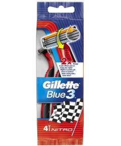 Gillette GILLETTE_Blue 3 Nitro jednorazowe maszynki do golenia dla mężczyzn 4szt - 7702018293704