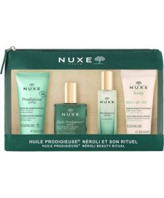 Nuxe Travel Set Nuxe: Prodigieux Neroli, Shower Gel, All Over The Body, For All Skin Types, 30 ml + Prodigieux Neroli, Eau De Parfum, For Women, 15 ml *Miniature + Reve de The, Vegan, Revitalising, Body Scrub, 30 ml + Huile Prodigieuse Multi-Purpose Nero