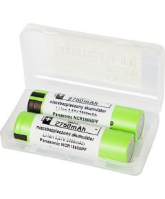 Blow 85-615# Akumulator 18650 li-ion 2900mah 3,6v 2szt panasonic+box na dwa akumulatory