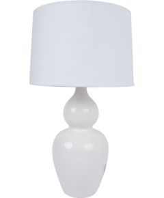 Table lamp EDAM H48cm, white ceramic