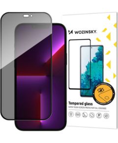 Wozinsky   Privacy glass with Anti Spy filter for iPhone 15 Pro Wozinsky Privacy Glass - black