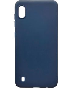 Evelatus Samsung  Galaxy A10 Soft Touch Silicone Case with Strap Dark Blue