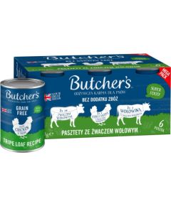 BUTCHER'S Original Mega pack mix tripe loaf recipe - wet dog food - 6 x 400g