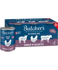 Butcher's Original Recipe in Jelly mix smaków z wątróbką lub nerkami kawałki w galaretce karma dla psa 6 x 400g