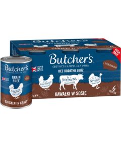 BUTCHER'S Original Mega pack mix with vegetables in gravy- wet dog food - 6 x 400g