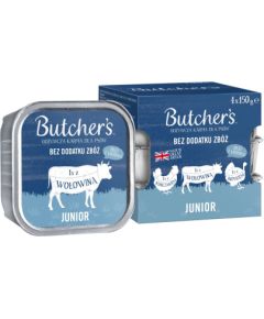 BUTCHER'S Original Junior Mega pack mix Pate - wet dog food - 4 x 150g