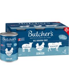 BUTCHER'S Original Junior Mega pack mix - wet dog food - 6 x 400g