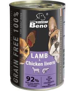 Certech SUPER BENO Lamb with chicken livers - wet dog food - 415g