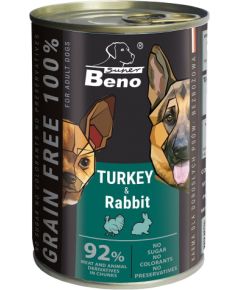 Certech SUPER BENO Turkey and rabbit - wet dog food - 415g