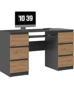 Top E Shop KUBA desk 130x51x76 cm anthracite/artisan