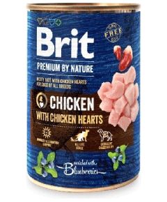 BRIT Premium By Nature Chicken and Hearts - wet dog food - 400 g