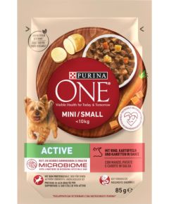 PURINA One Mini/Small Active Beef  - wet dog food - 85g