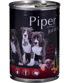 DOLINA NOTECI Piper Junior beef hearts with carrot - Wet dog food - 400 g