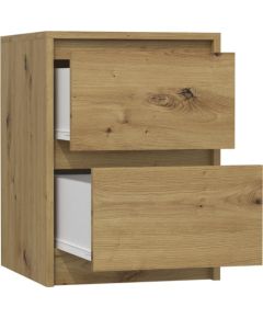 Top E Shop Topeshop K2 ARTISAN nightstand/bedside table 2 drawer(s) Oak