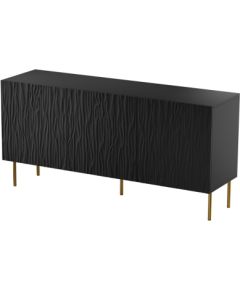 Cama Meble JUNGLE chest 152x40.5x74.5 matte black + golden legs