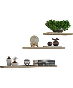 Top E Shop Topeshop TOBI 3P SONOMA shelve Floating shelf Wall mounted Particle board Oak, Wood