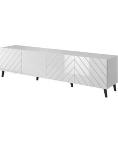 Cama Meble RTV cabinet ABETO 200x42x52 white/gloss white