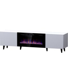 Cama Meble RTV cabinet PAFOS EF with electric fireplace 180x42x49 cm white matt