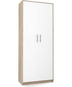 Top E Shop Filing cabinet OLIV 2D 74x35x180 cm, Sonoma/White