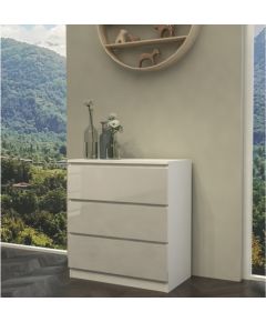 Top E Shop Topeshop M3 BIEL POŁYSK chest of drawers