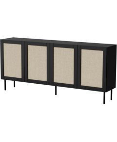 Cama Meble JUTA 4D chest of drawers 4D 200x39,5x90 black + linol calabria