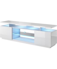 Cama Meble RTV cabinet EVA 180x40x56 white/white glossy