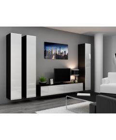 Cama Meble Cama Full cabinet VIGO '180' 180/40/30 white/black gloss