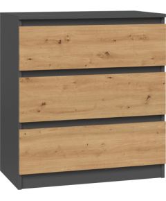 Top E Shop Topeshop M3 ANTRACYT/ARTISAN chest of drawers