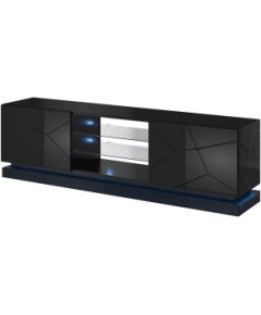 Cama Meble Cama TV cabinet QIU 200 MDF black gloss/black gloss