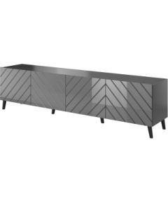 Cama Meble RTV cabinet ABETO 200x42x52 graphite/gloss