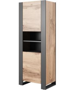 Cama Meble WOOD bookcase 65x40x170,5 oak wotan + anthracite